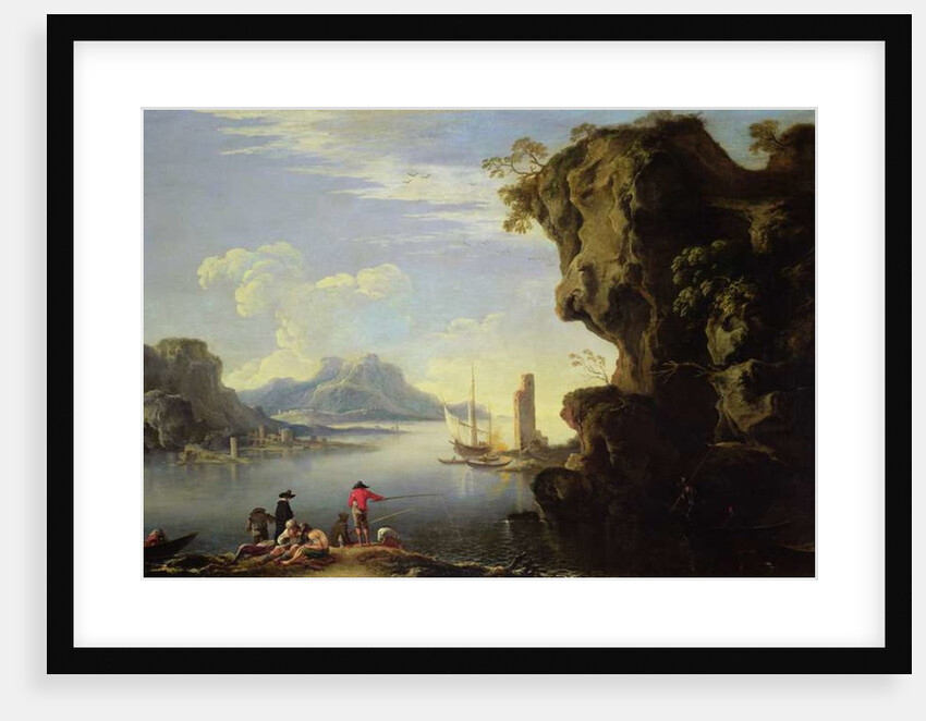 Coastal Scene with Fishermen by Salvator Rosa