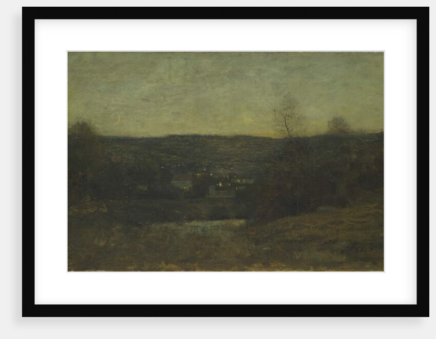 A Lighted Village, c.1887 by Dwight William Tryon