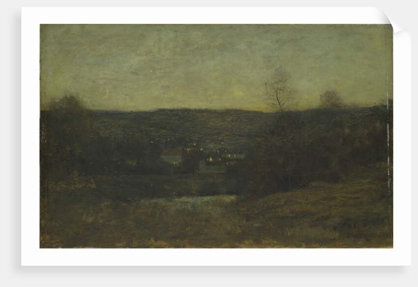 A Lighted Village, c.1887 by Dwight William Tryon