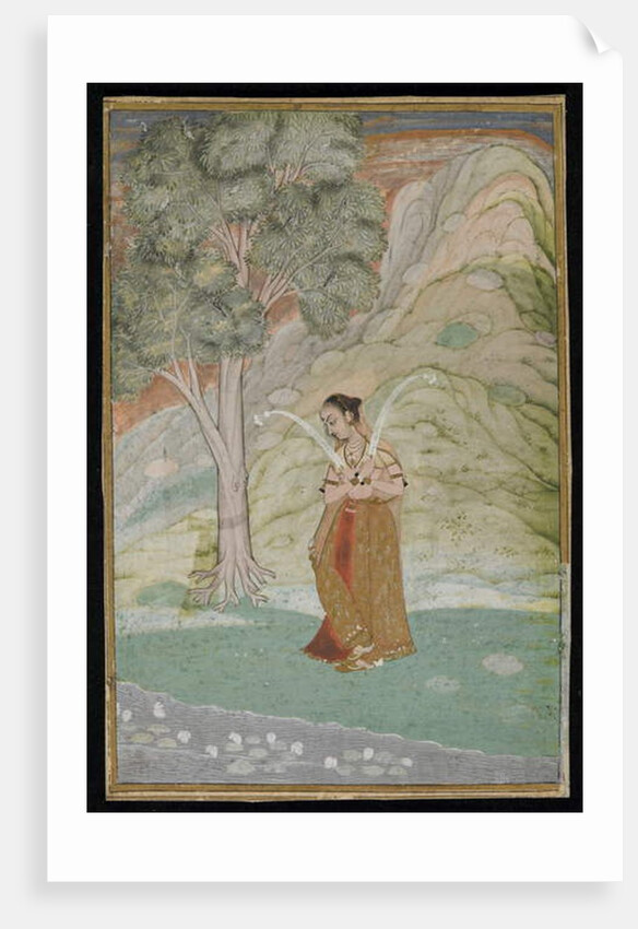 Gauri Ragini, Manuscript folio, late 18th century by Indian School