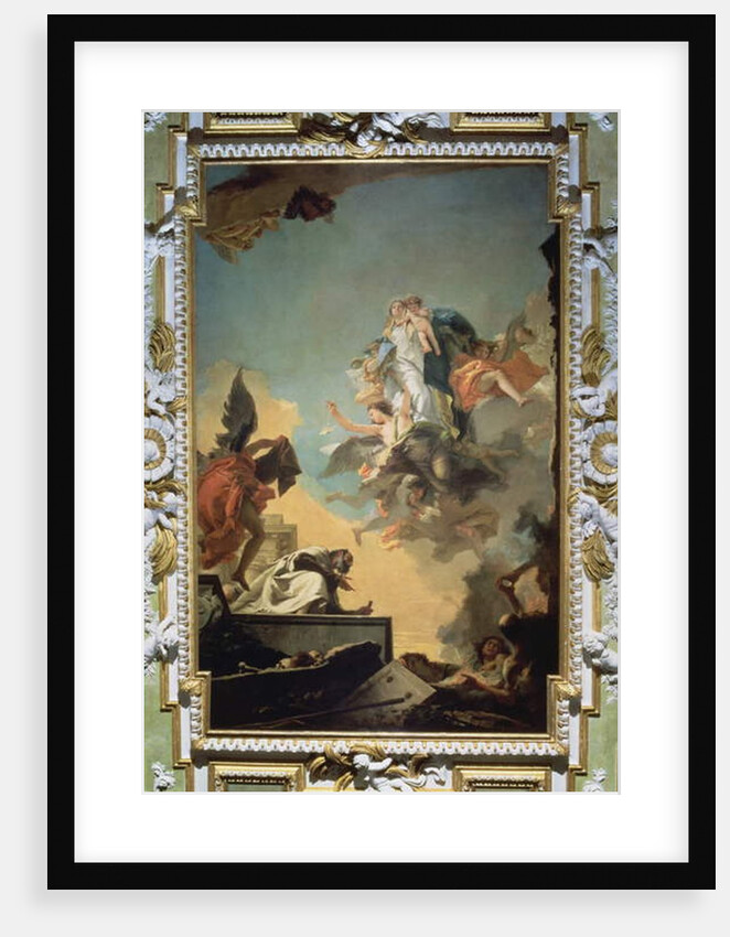 The Virgin of Carmel Giving the Scapula to the Blessed Simon Stock, 1740's by Giovanni Battista (1696-1770) Tiepolo