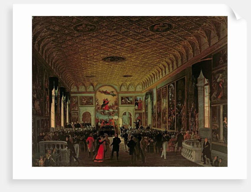 Commemoration of Antonio Canova in the Sala dell'Assunta in the Accademia Galleries by Giuseppe Borsato