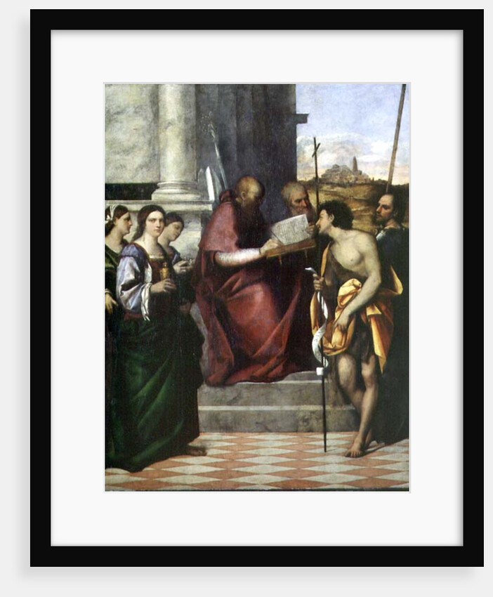 St. John Chrysostomos with SS. Paul, Liberalis, John the Baptist, Cecilia, Catherine and Mary Magdalene, 1509 by Sebastiano del Piombo