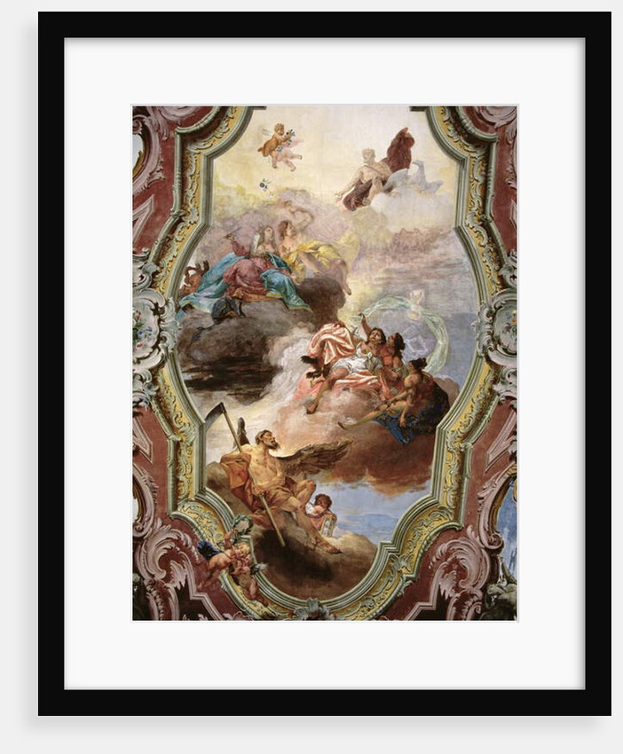 Mythological Scene with Jupiter, Juno, the Muses and Father Time by Italian School