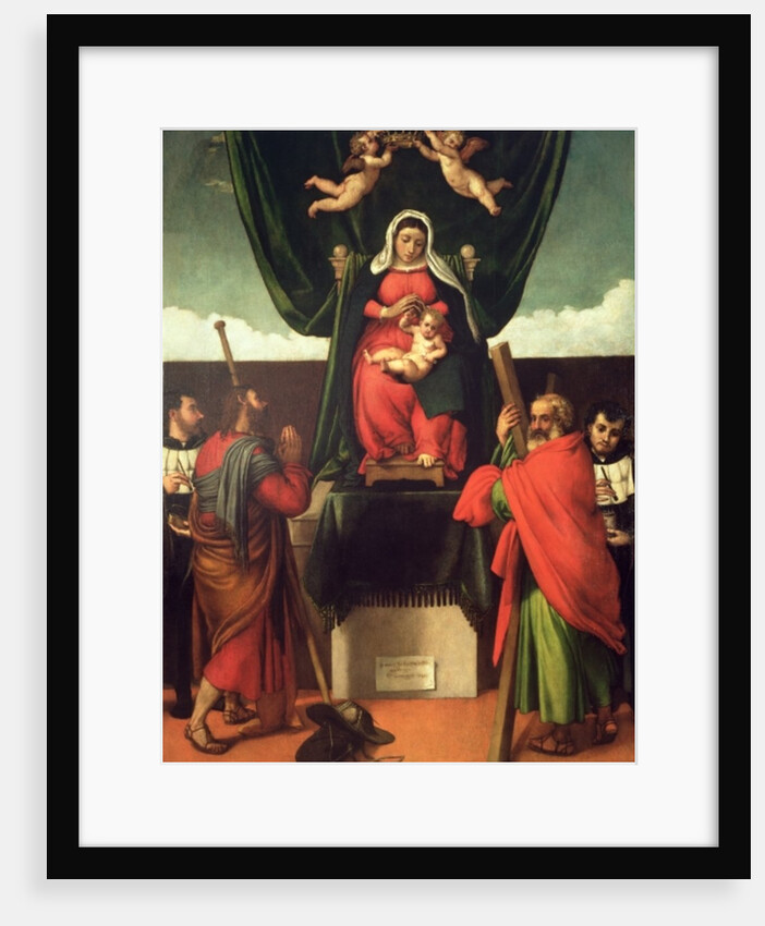 Madonna and Child Enthroned with Four Saints, 1546 by Lorenzo Lotto