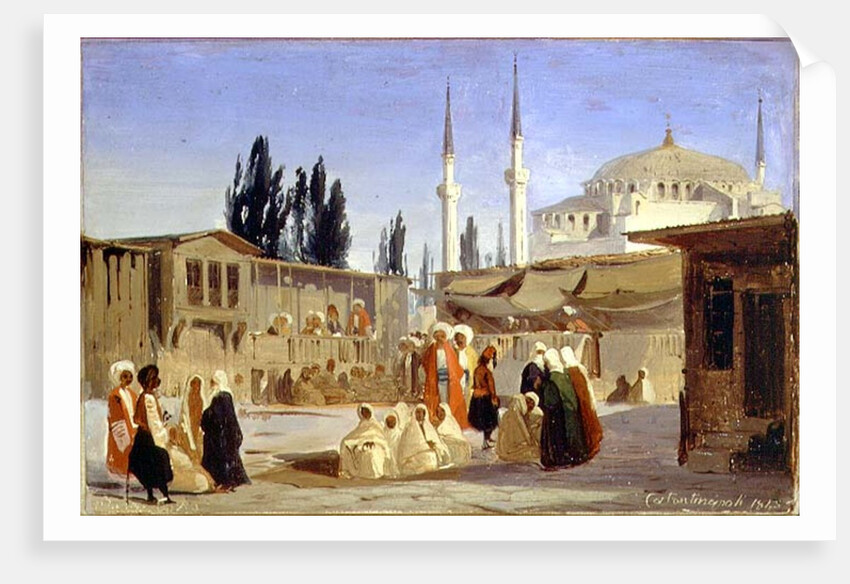 The Slave's Bazaar, Constantinople by Ippolito Caffi