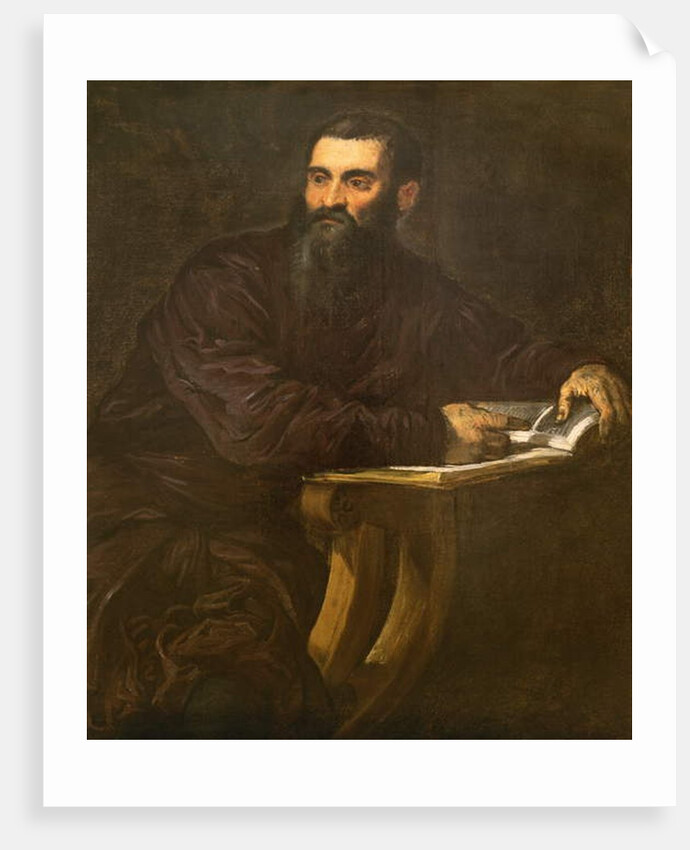 Portrait of a Bearded Man with a Book by Jacopo Robusti Tintoretto