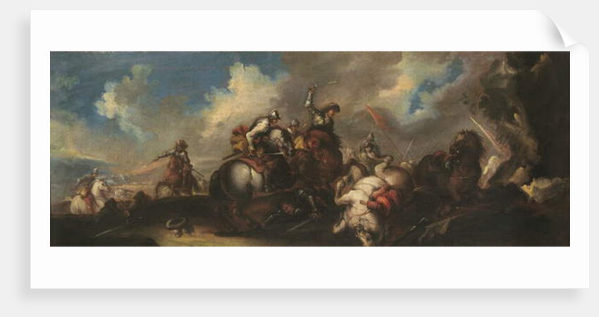 The Battle of the Cavaliers by Italian School