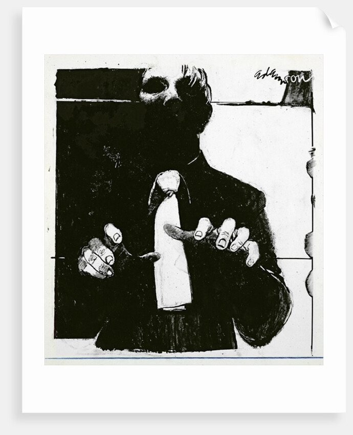 Illustration for 'Nursing a Blind Patient' an article in 'Nursing Times', published 30th October 1975 by George Adamson