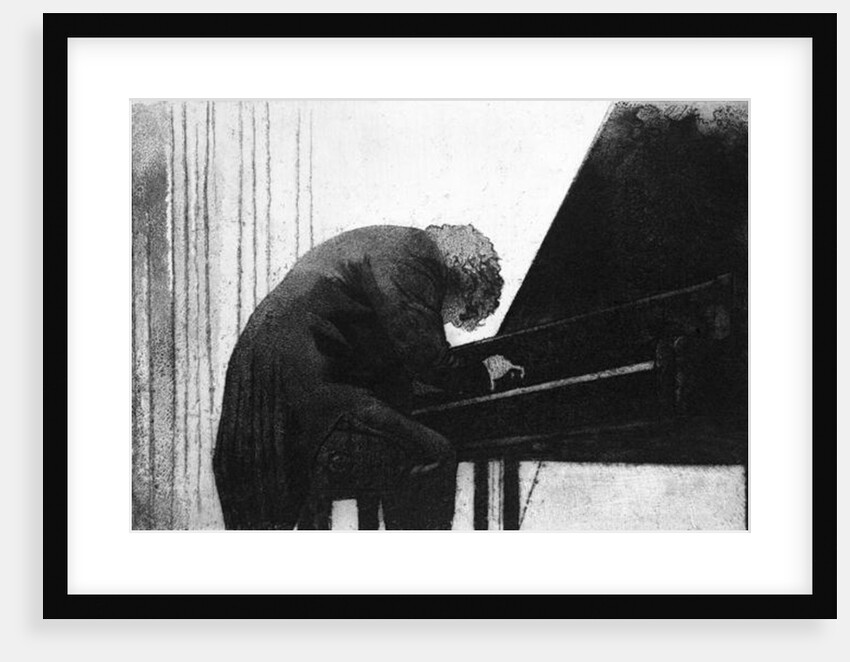 John Ogdon at the Piano in the Great Hall, Exeter University, 1979 by George Adamson
