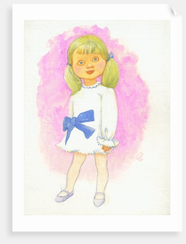 Little Girl with Bow, 1970s by George Adamson