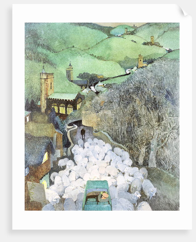 Sheep on the Road by George Adamson