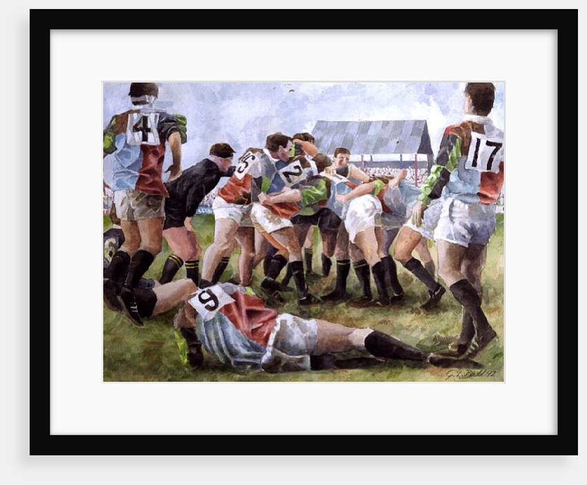Rugby Match: Harlequins v Wasps, 1992 by Gareth Lloyd Ball