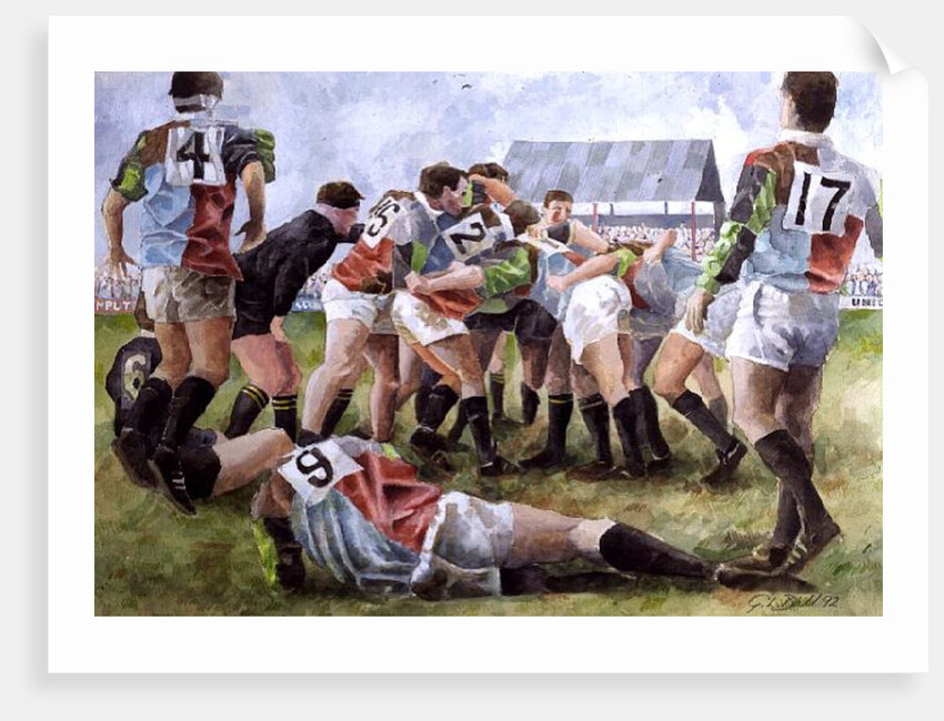 Rugby Match: Harlequins v Wasps, 1992 by Gareth Lloyd Ball