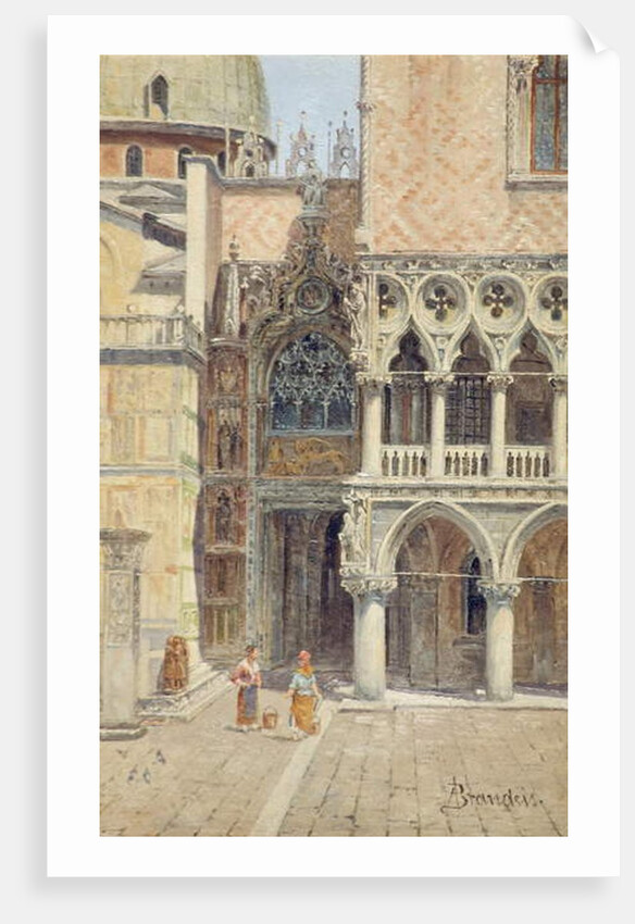 Ducal Palace Door, Venice, Italy, c.1895-1920 by Antonietta Brandeis