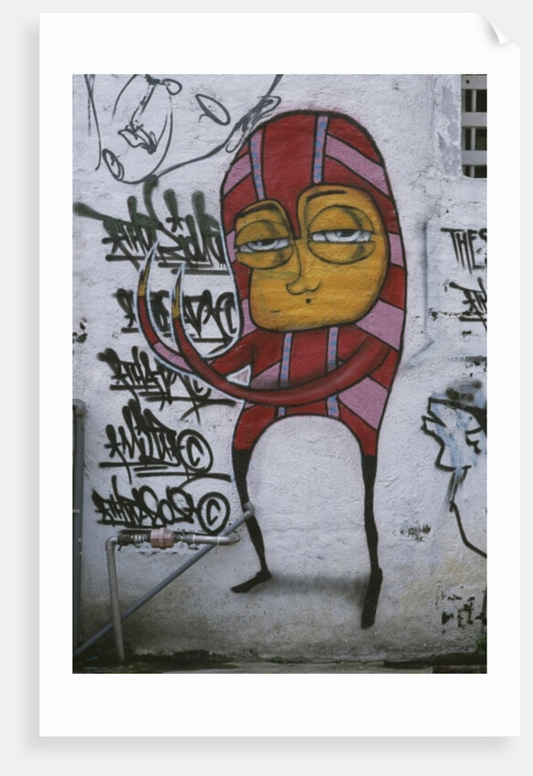 Mural depicting a figure by Anonymous