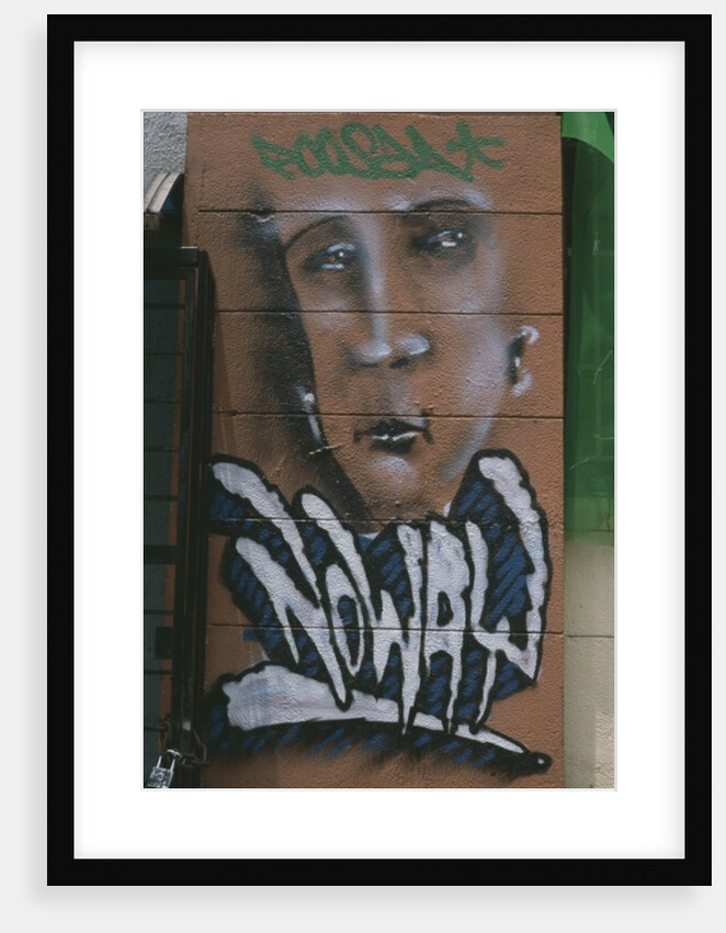 Mural depicting a human face by Anonymous