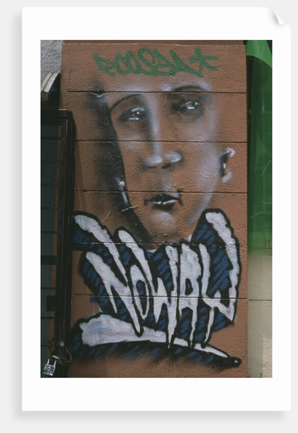 Mural depicting a human face by Anonymous