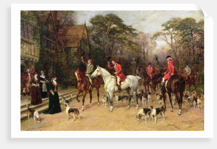 The Meet at the Manor House, 1908 by Heywood Hardy