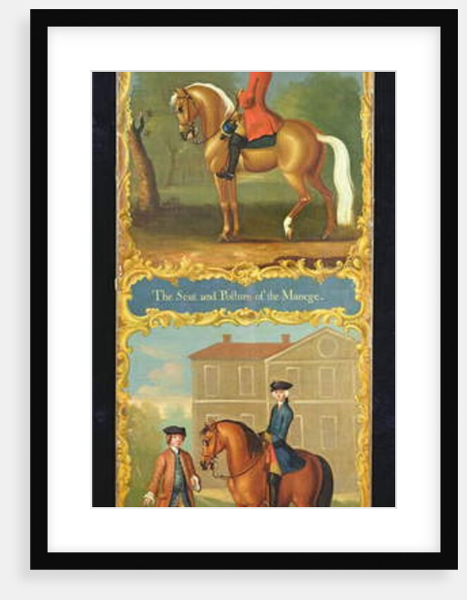 The Seat and Posture of the Manege and The Horse Walking on the Volte to the Right by Thomas of Pall Mall