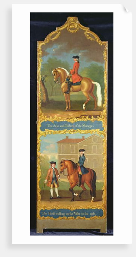 The Seat and Posture of the Manege and The Horse Walking on the Volte to the Right by Thomas of Pall Mall
