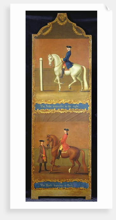 The Volte Renversee to the Right and The Horse Learning to back, c.1750 by Thomas of Pall Mall Butler