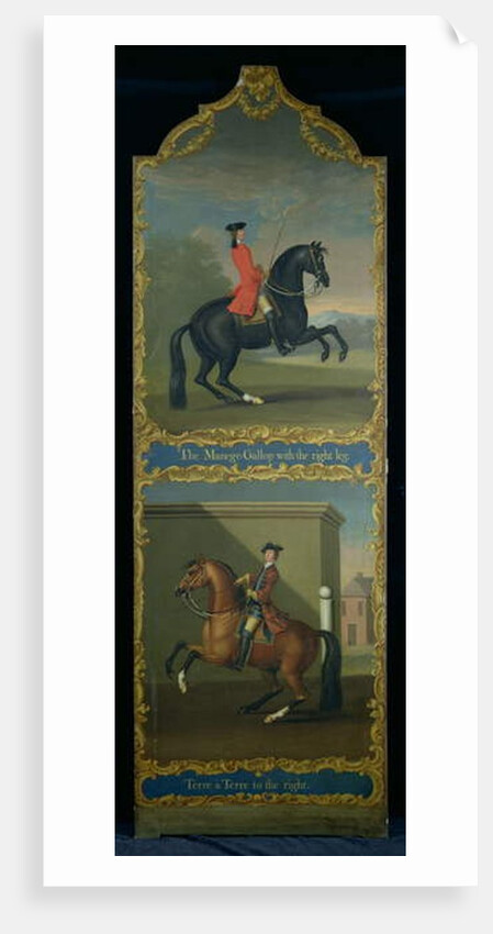 The Manege Gallop with the Right Leg, and Terre a Terre to the Right, c.1750 by Thomas of Pall Mall Butler