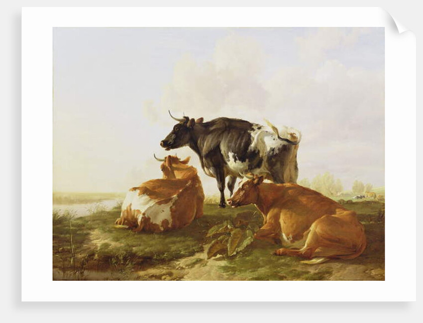 Cattle in a River Landscape by Thomas Sidney Cooper