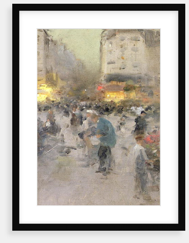 A Paris Street Scene by Luigi Loir