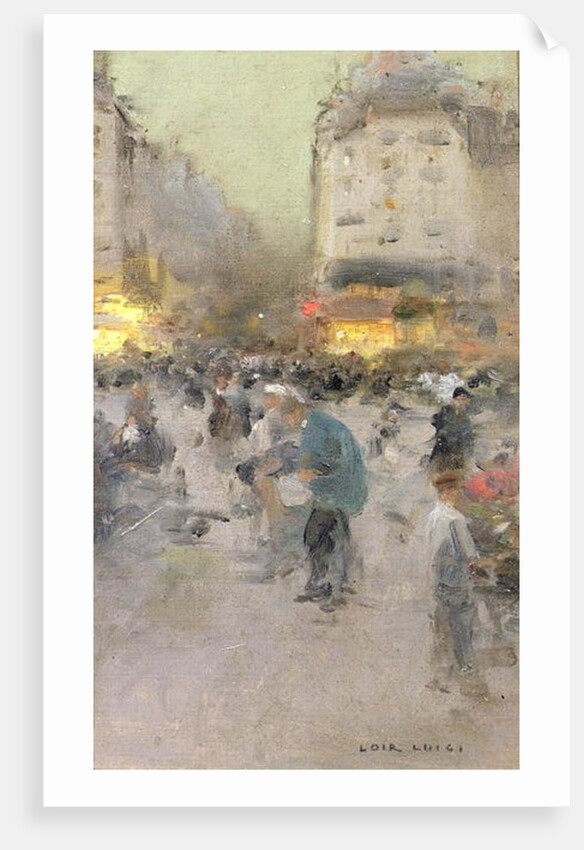 A Paris Street Scene by Luigi Loir
