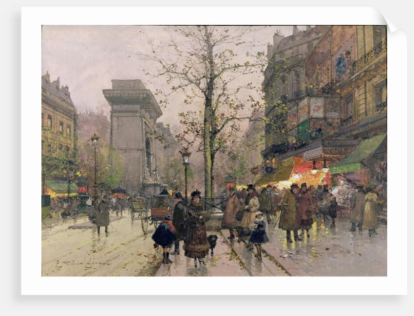 Porte St. Denis, Paris by Eugene Galien-Laloue