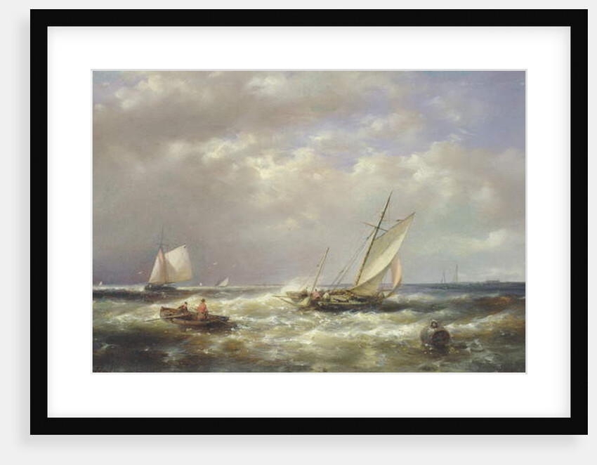 Fishing Boats off the Coast by Abraham Hulk