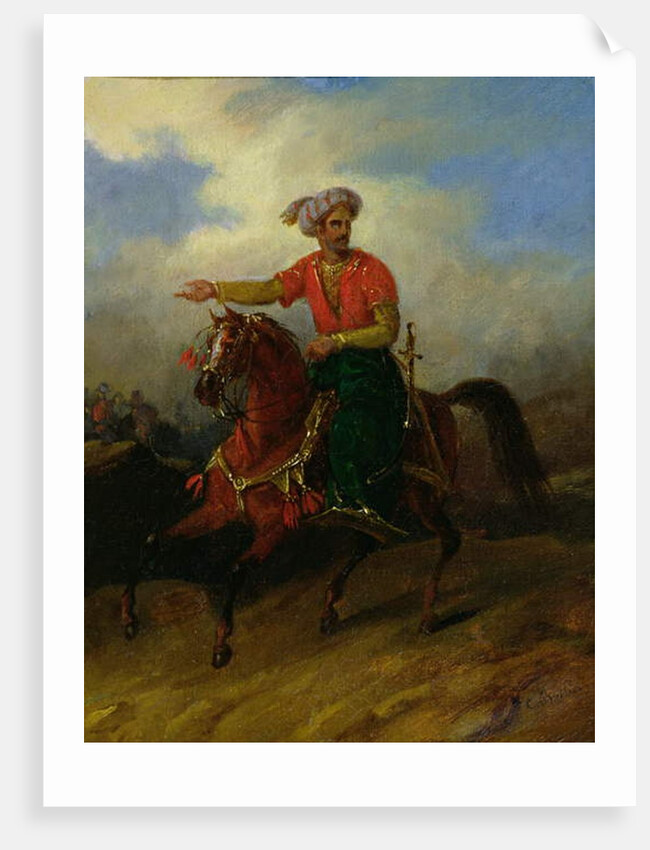 An Ottoman on Horseback by Charles Bellier