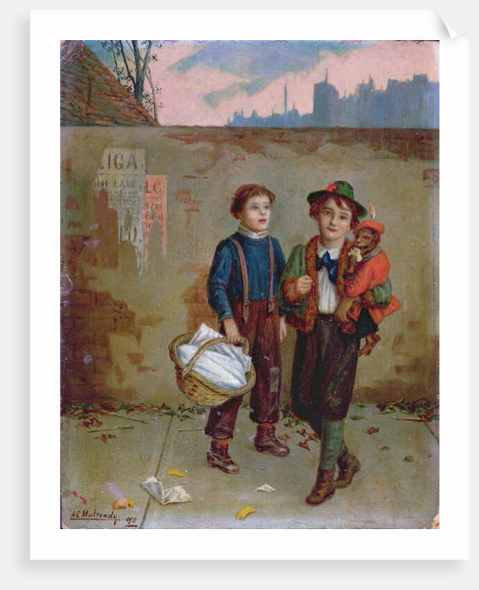 Beggars and a Monkey, 1893 by Augustus Edward Mulready