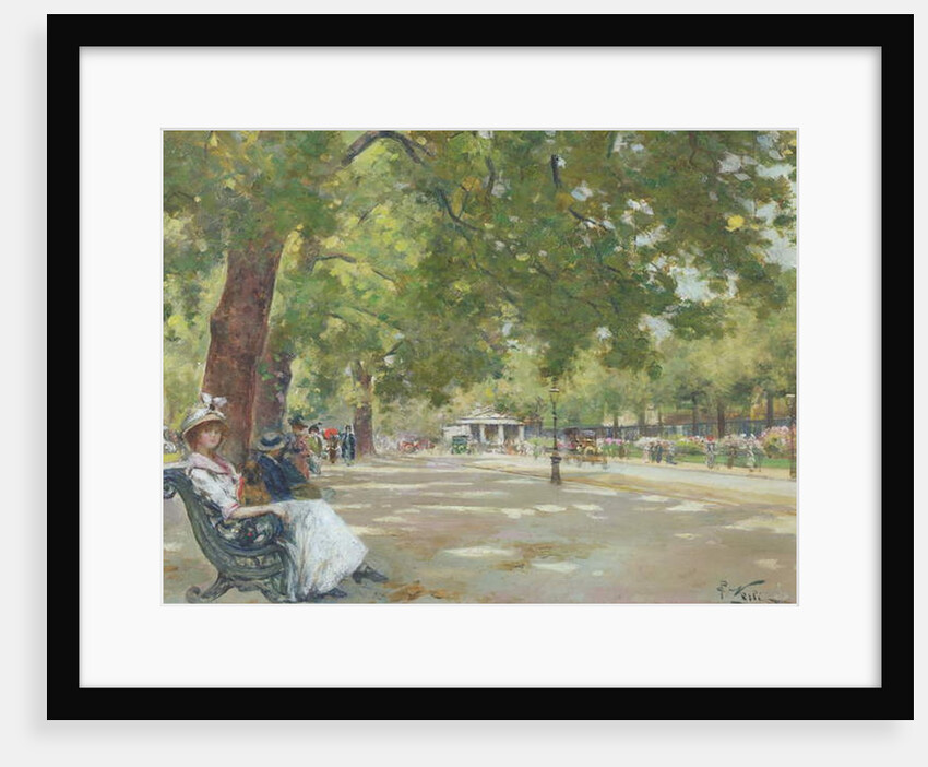 Elegant Figures, Rotten Row, Hyde Park, London by Count Girolamo Pieri Nerli