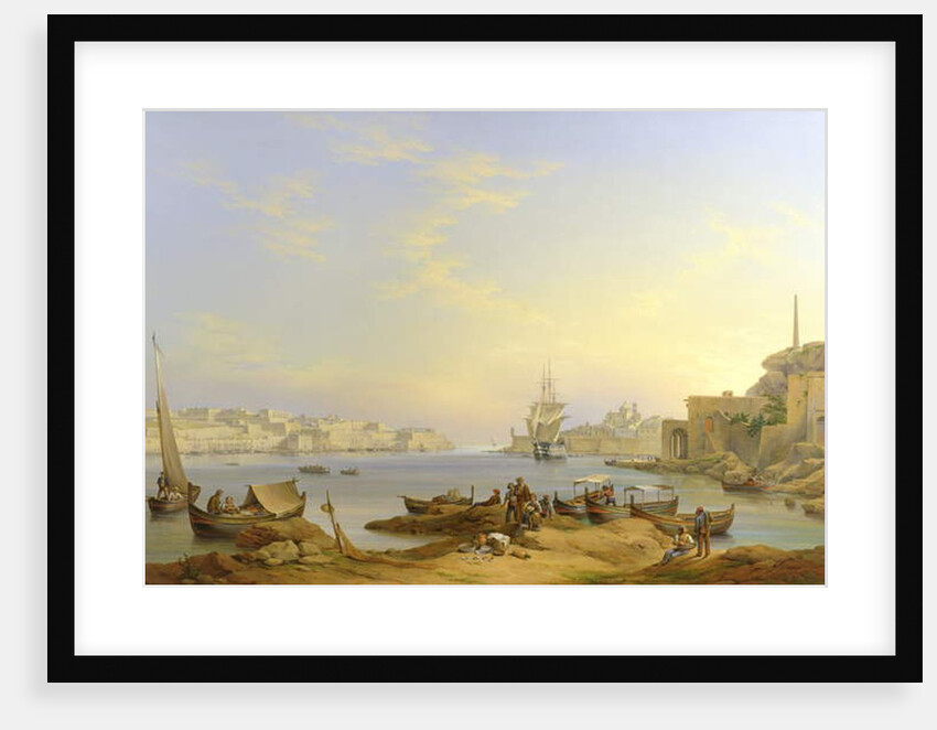 Grand Harbour, Valletta, Malta, 1850 by John or Giovanni Schranz