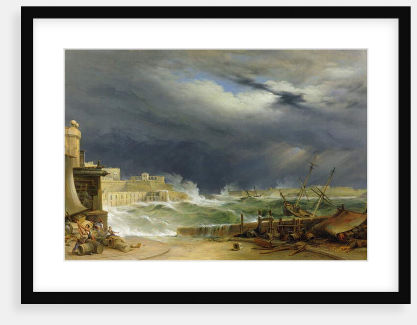Storm, Malta, 1850 by John or Giovanni Schranz
