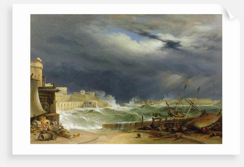 Storm, Malta, 1850 by John or Giovanni Schranz