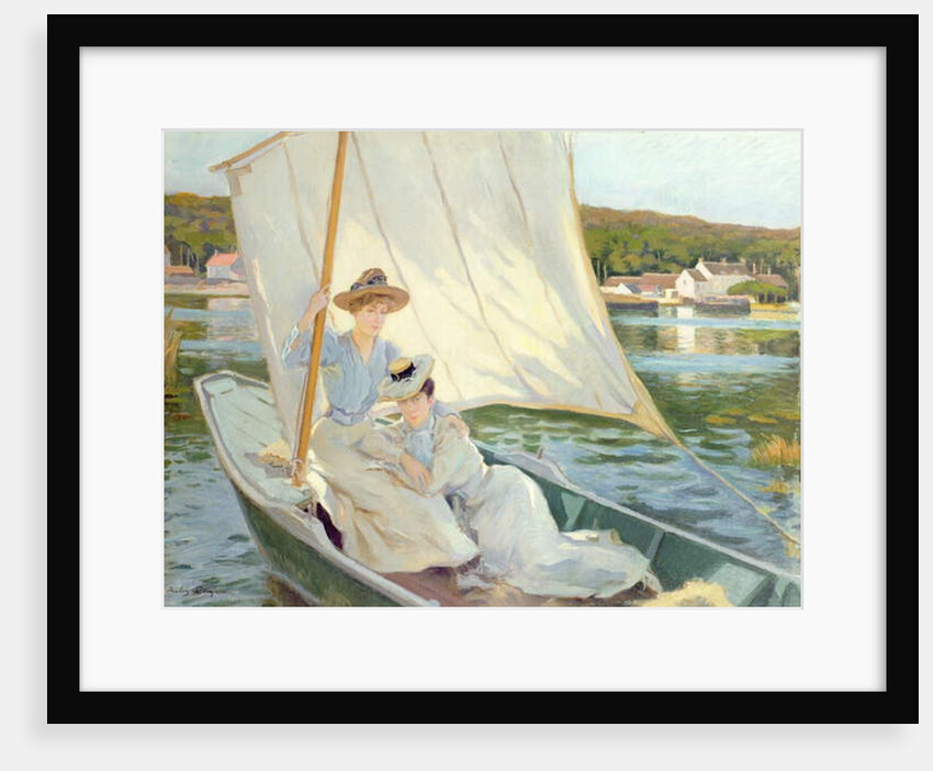 Ladies in a Sailing Boat by Jules Cayron