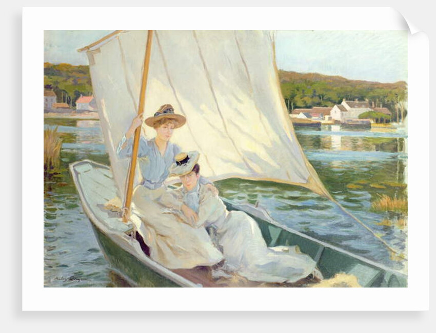 Ladies in a Sailing Boat by Jules Cayron