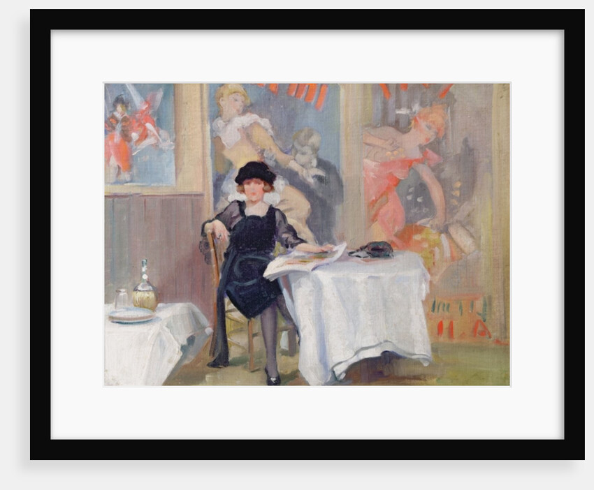 Lady at a Cafe table by Harry J. Pearson