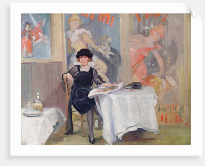 Lady at a Cafe table by Harry J. Pearson