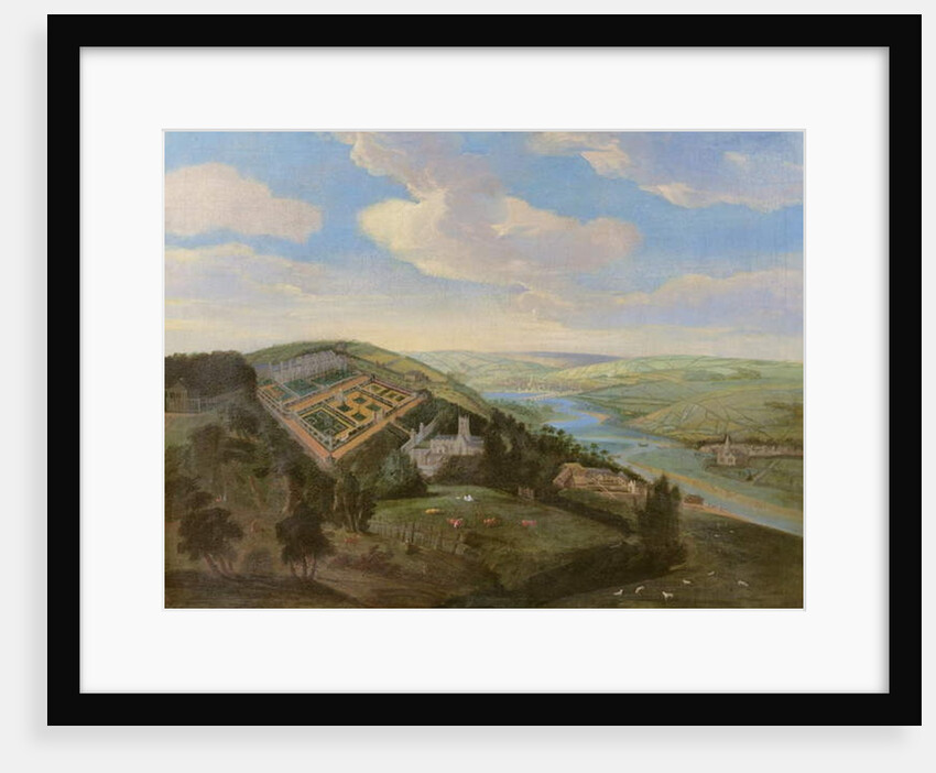 Tawstock Court in Devon, with a view of Barnstable in the distance, c.1740 by English School