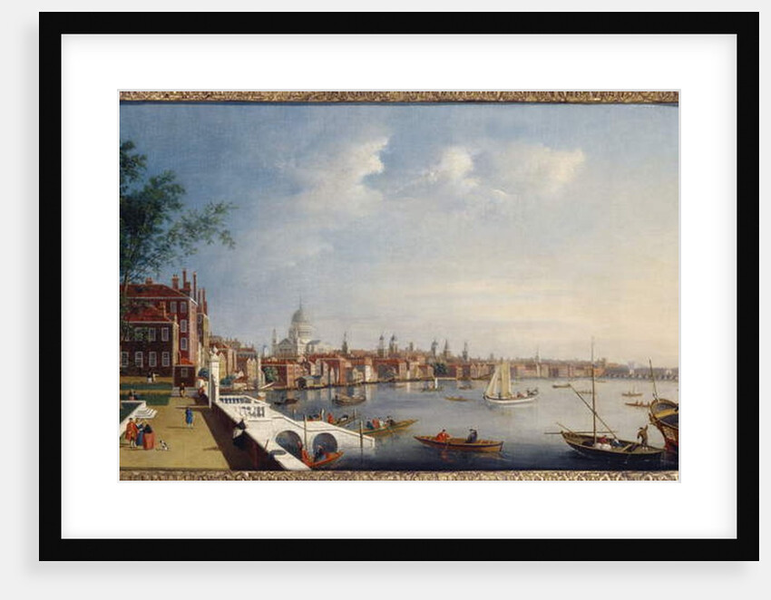 View of the Thames looking towards St. Paul's from the gardens of Somerset House by William James