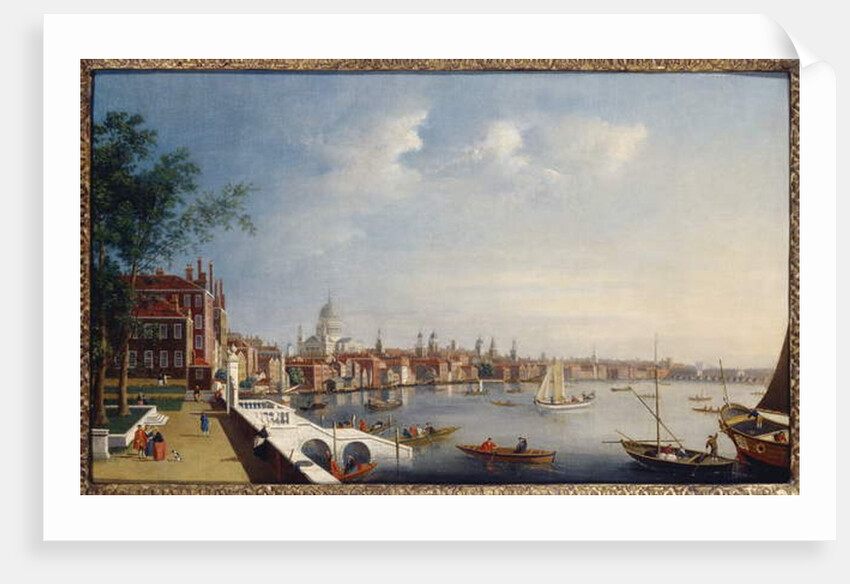 View of the Thames looking towards St. Paul's from the gardens of Somerset House by William James