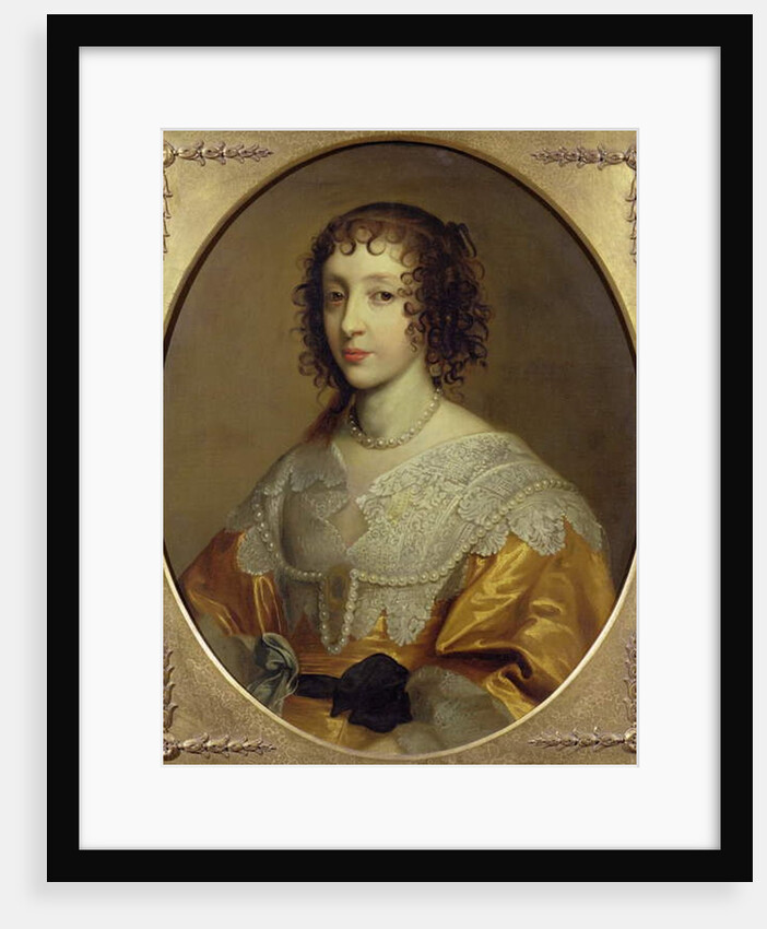 Portrait of Henrietta Maria, Queen consort of Charles I of Great Britain and Ireland by Cornelius Janssen van Ceulen