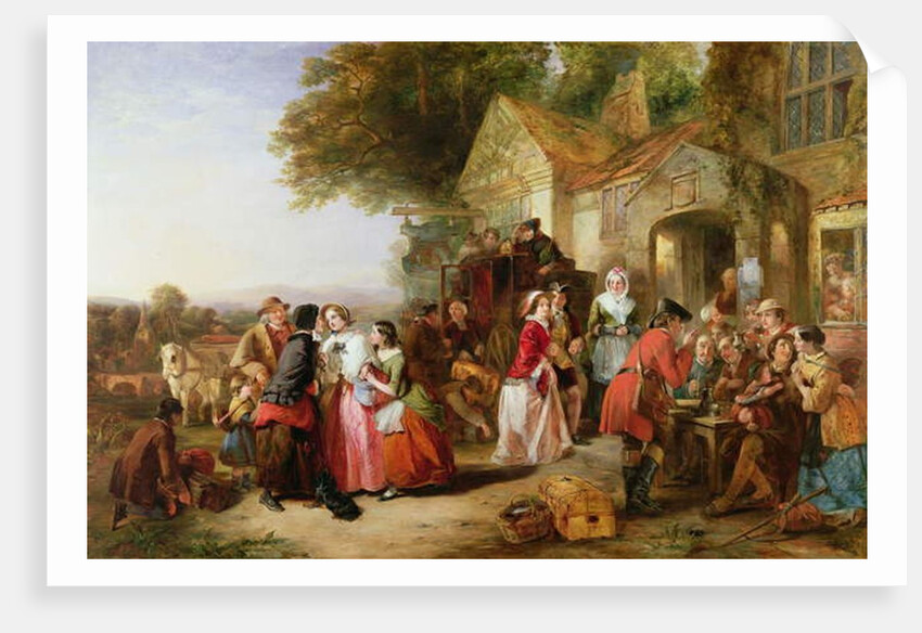 Travellers outside a tavern, 1850 by Thomas Falcon Marshall