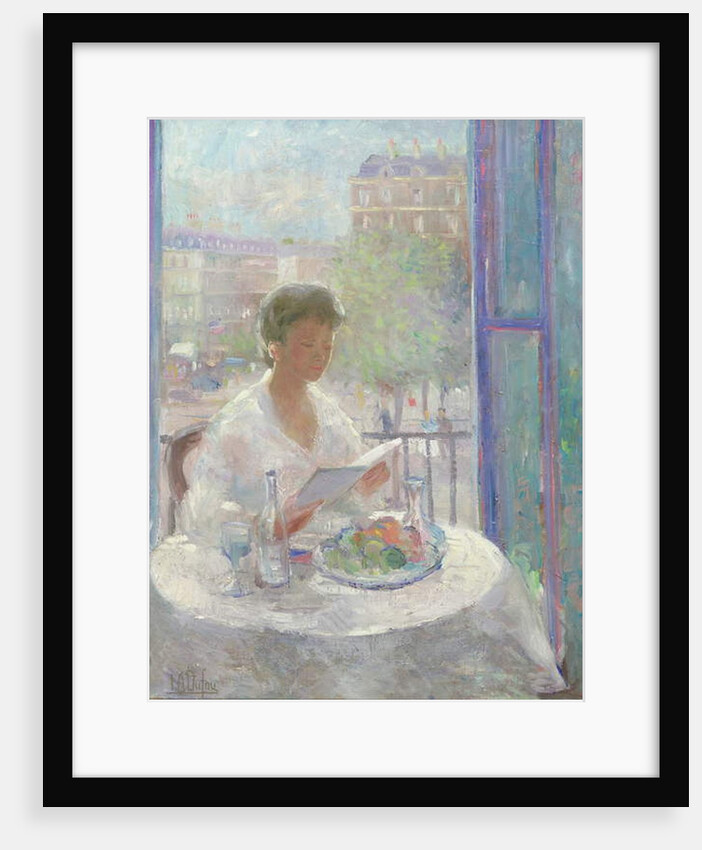 Lady Reading at an Open Window by Clementine-Helene Dufau