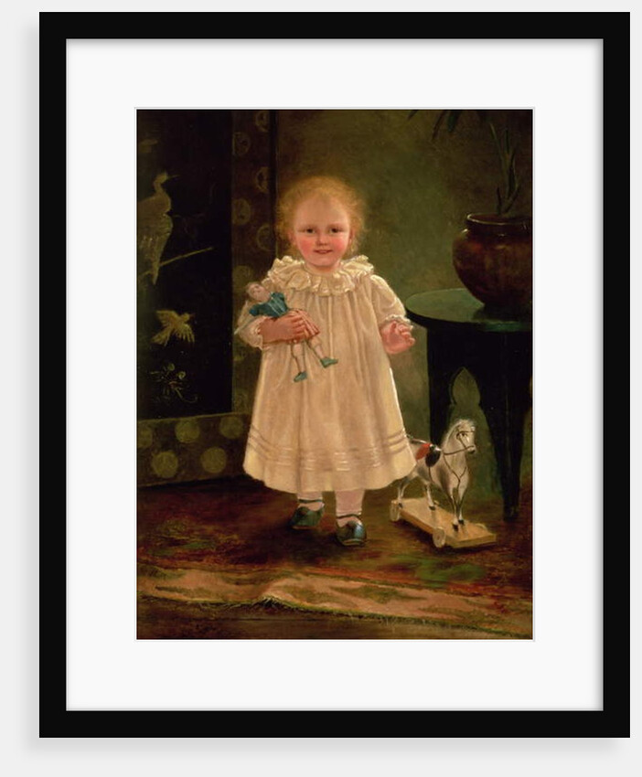 Child with a doll and a toy horse, c.1840 by English School
