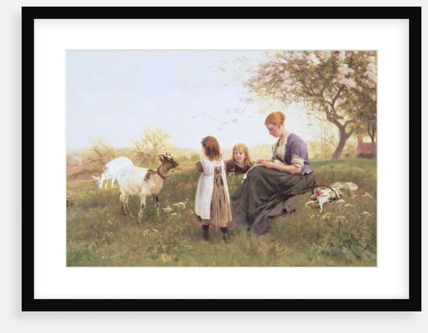 Feeding the Goats, 1870 by Otto Weber